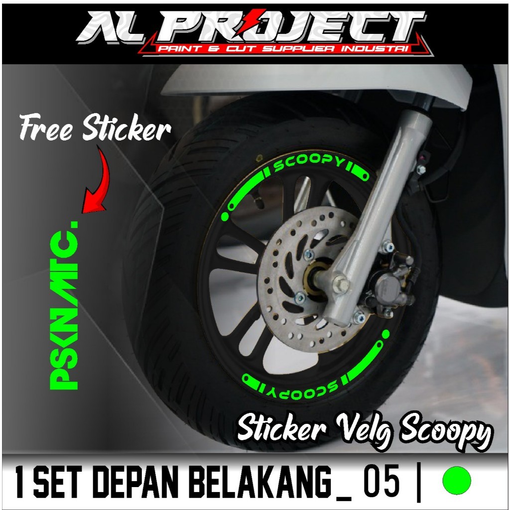 (COD) Cutting Sticker Velg Scoopy Free Stiker - Aksesoris Stiker Velg Motor Honda SCOOPY 2022 List P