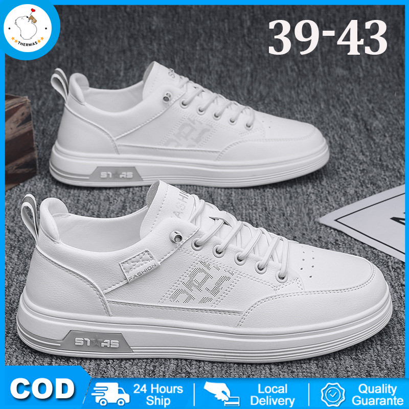 Sepatu Sneakers Putih Keren Santai / Sepatu Pria Terbaru Sepatu Sneakers Fashion Dewasa