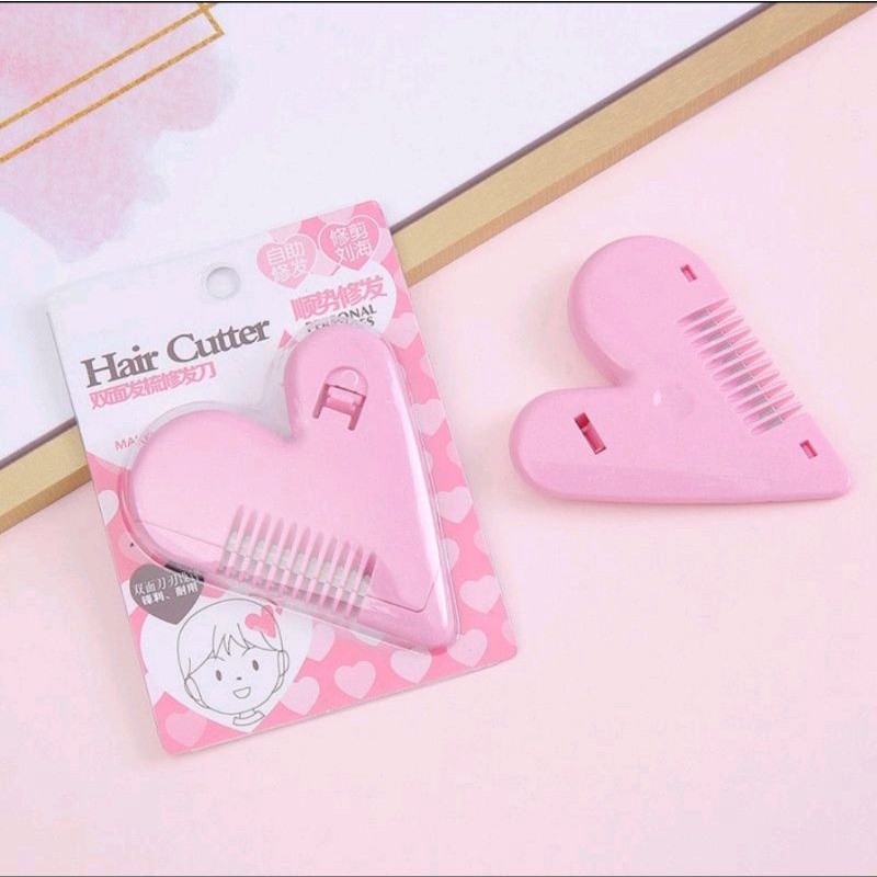P13 S2079 Hair cutter alat potong rambut bayi love cukuran bulu wanita alat cukur gunting poni silet