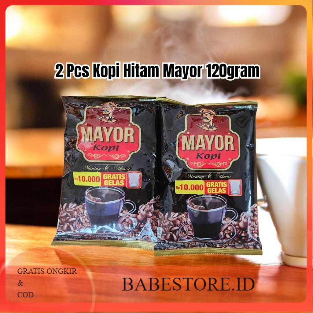 [2 Pcs] Kopi Hitam Mayor 120gram - Original Coffee Bubuk