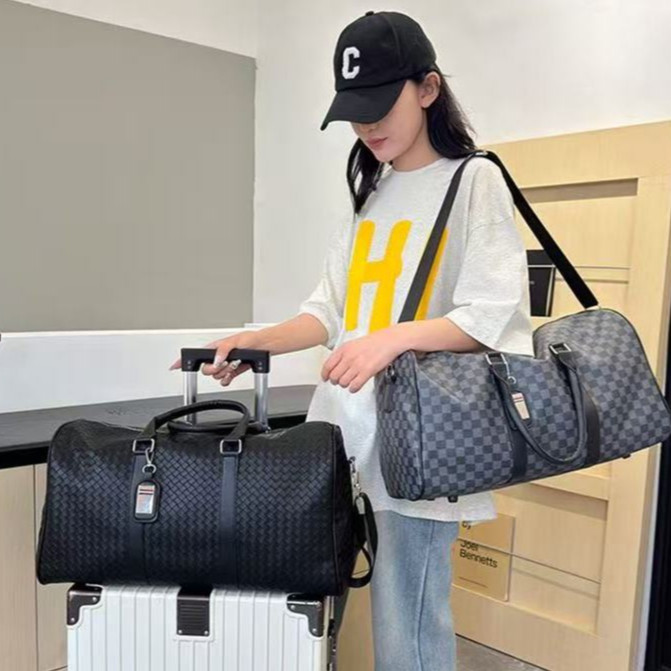 Clover's - Tas Travel Besar Multifungsi Zipper Motif /Tas Gym/ Tas Baju /Duffle Bag Tas Jinjing Tas 