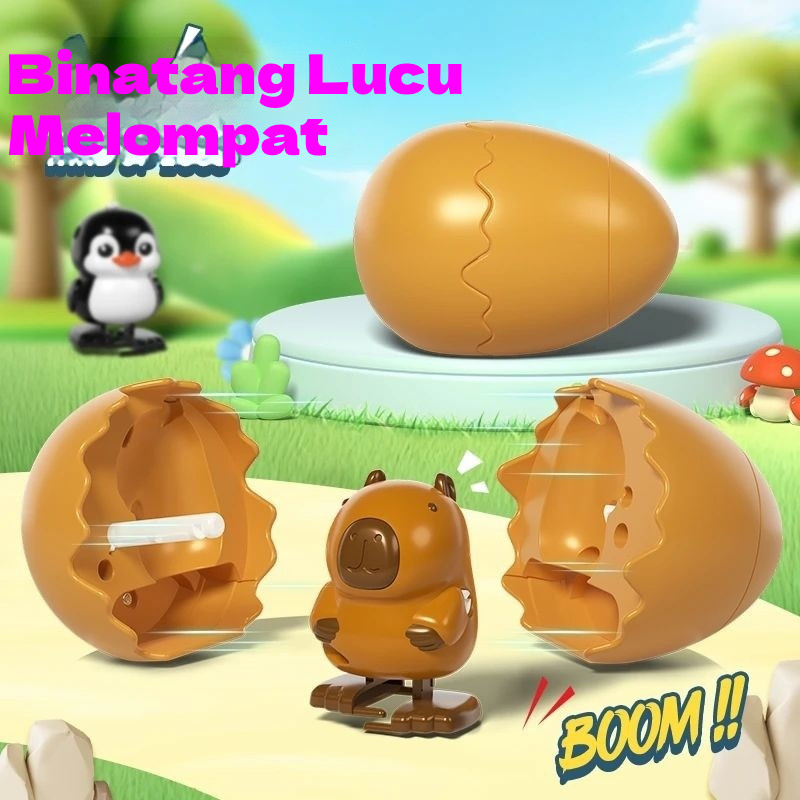 Mainan Telur Angin Berjalan Capybara Telur Menetas Mainan Hewan Angin Anak Dinosaurus Berjalan Eduka