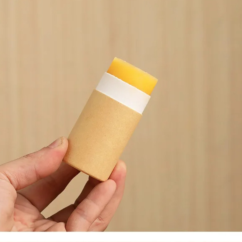 50pcs Kraft Paper Lipstick Paper Tube Push Packaging Deodorant Paper Can Deodorant Empty Tube Enviro