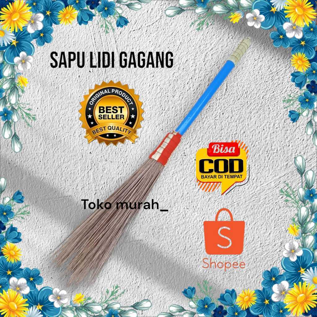 Sapu Lidi Jumbo Gagang / Sapu lidi Taman / Sapu lidi gagang Bambu TER