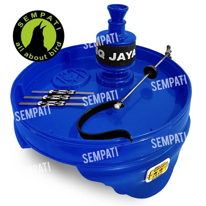 [ b2pjeefkcw ] || TEBOK PVC ORIQ JAYA FULLSET PION GANTUNGAN SANGKAR BURUNG LOVEBIRD TBO - Biru