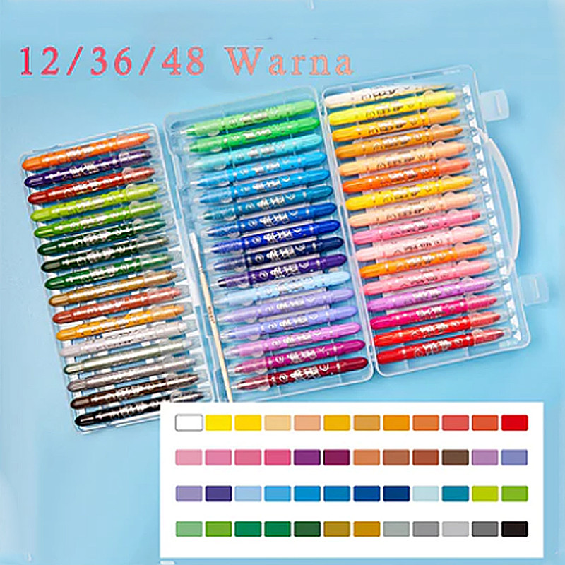 CRAYON GRASP / CRAYON GRASP MATA SEDANG / SILKY CRAYON / WATER SOLUBLE CRAYON / KRAYON WARNA