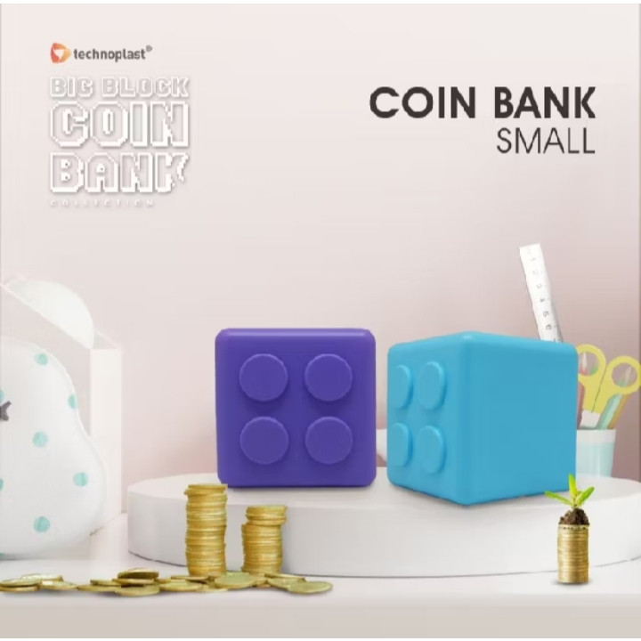 TECHNOPLAST COIN BANK BIG BLOCK SMALL | CELENGAN PLASTIK LEGO CP901
