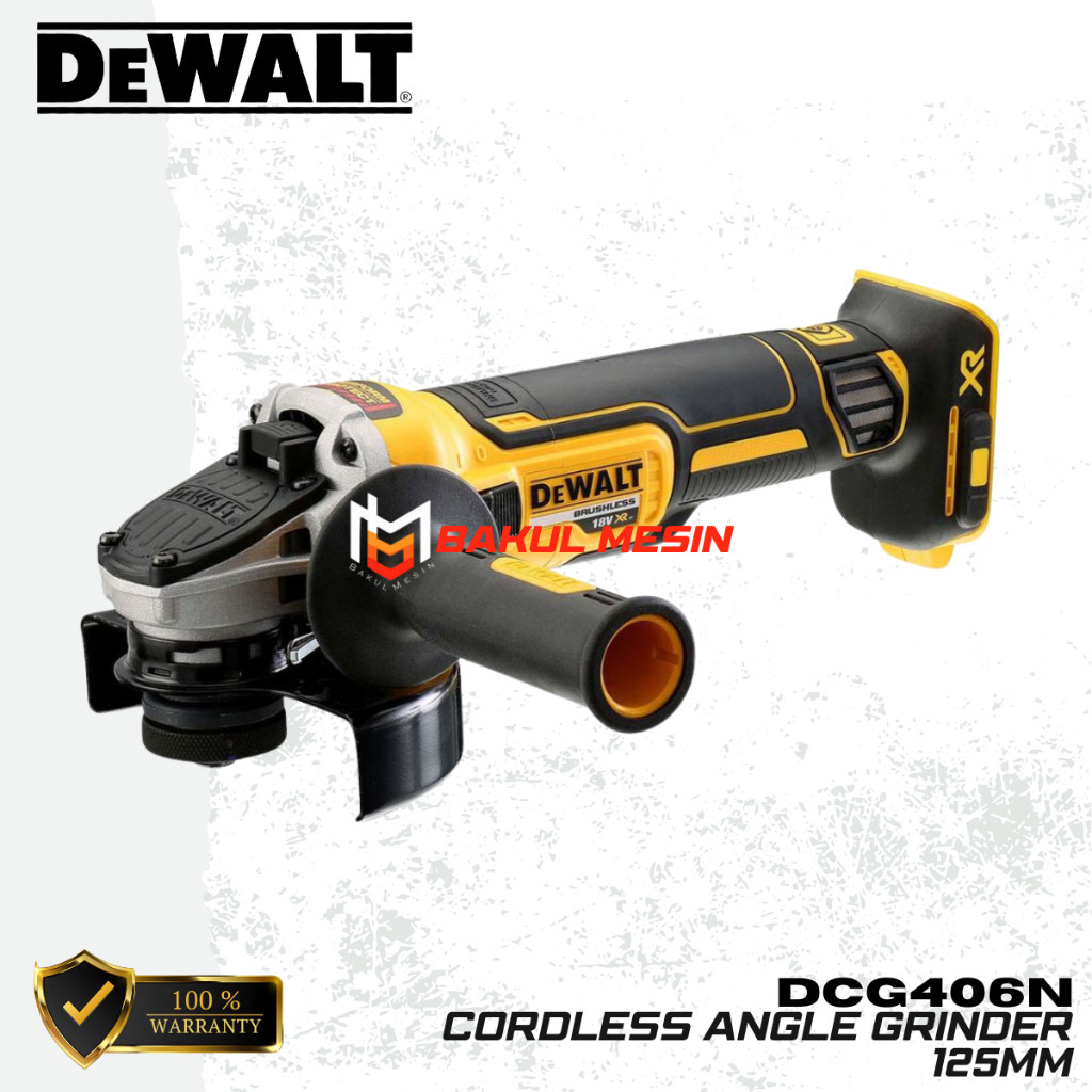 DEWALT DCG406N Cordless Brushless Angle Grinder 125MM