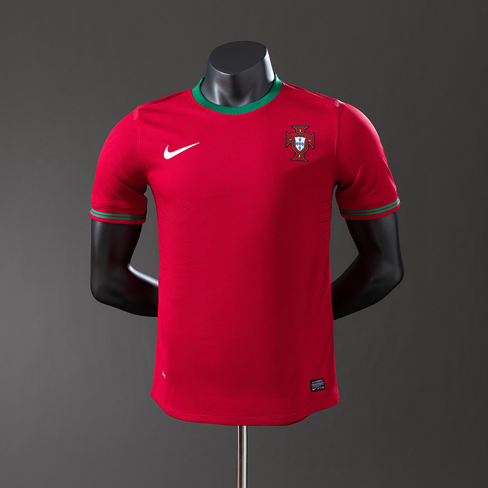 Jersey Portugal 2012 Home Player Version Retro T shirt pria