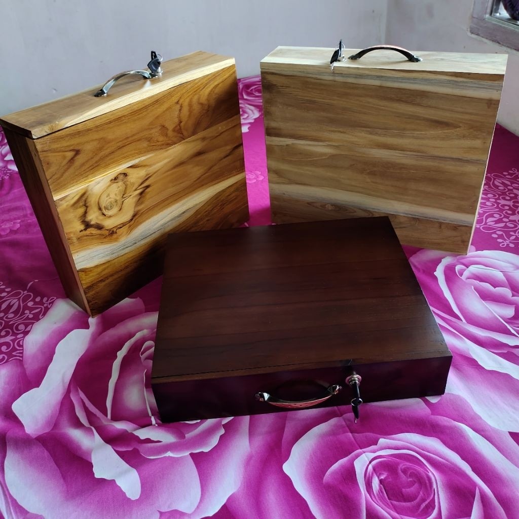 Laci Kasir Portable 8 Sekat Laci Kasir Kayu Jati