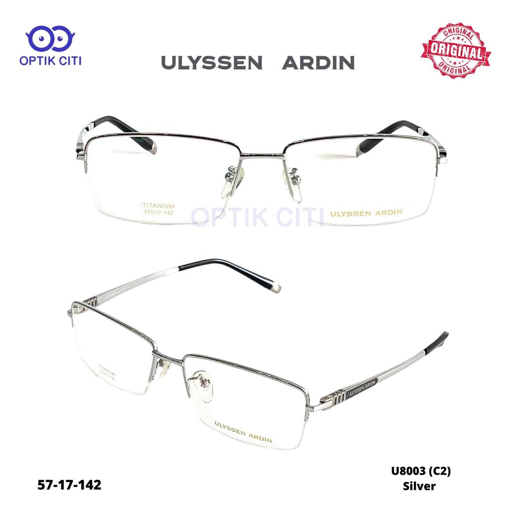 Frame Kacamata Pria Titanium Half Frame Size Lebar Original Ulyssen Ardin 8003