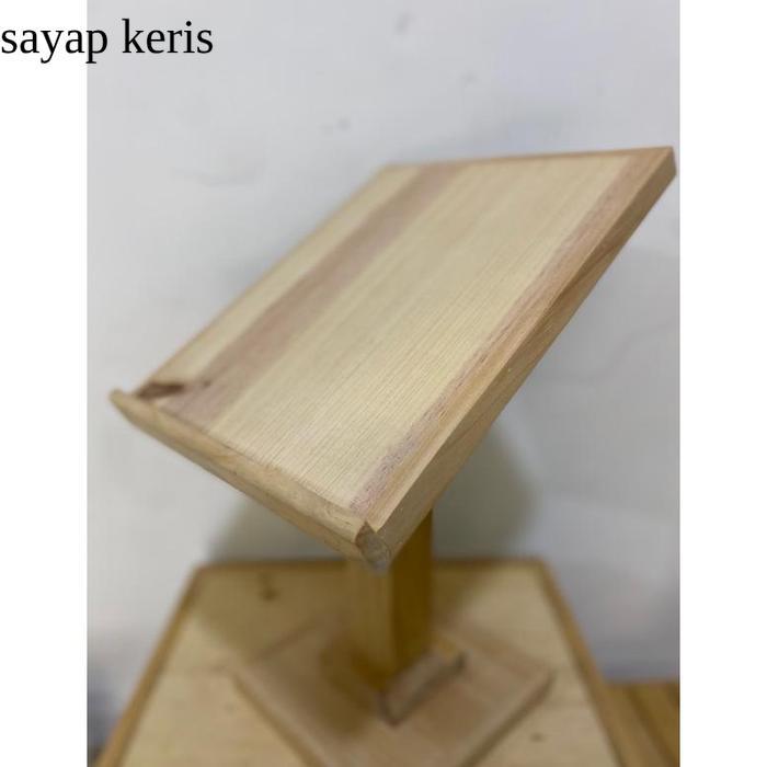 50 cm standing kayu, stand baca al qur an, meja rekal al qur an, stand - Polos, 50 cm SY25