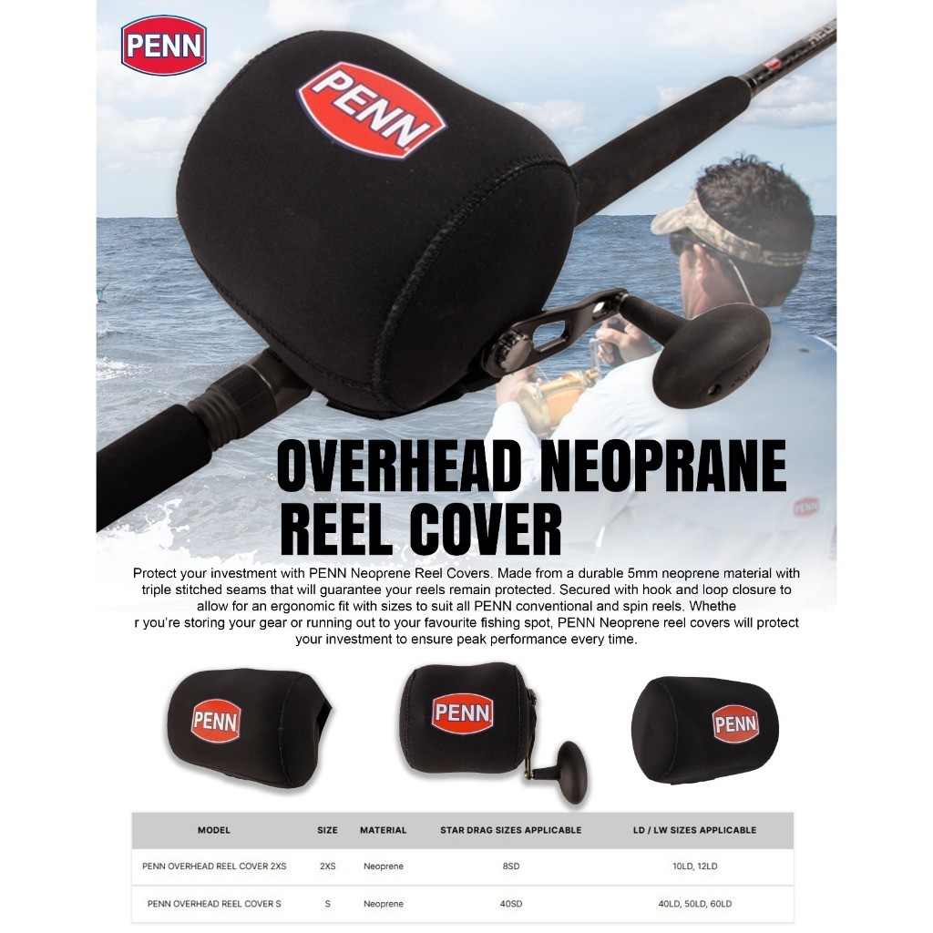 PENN Reel Cover Reel Overhead Ukuran XS & S Sarung Reel Pancing Overhead Cocok Untuk Jenis Reel Roun