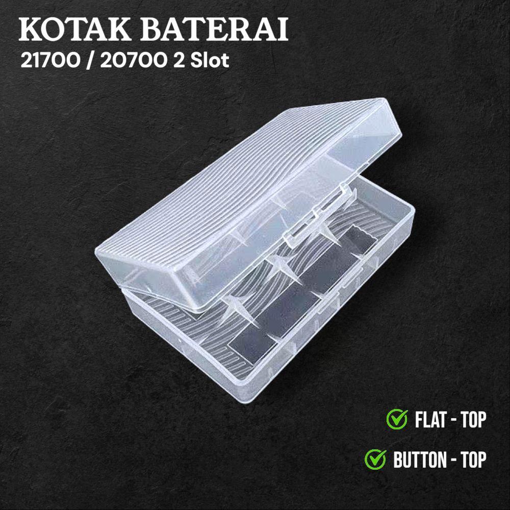 Kotak Baterai 21700 20700 Isi 2 Slot Holder Battery Case