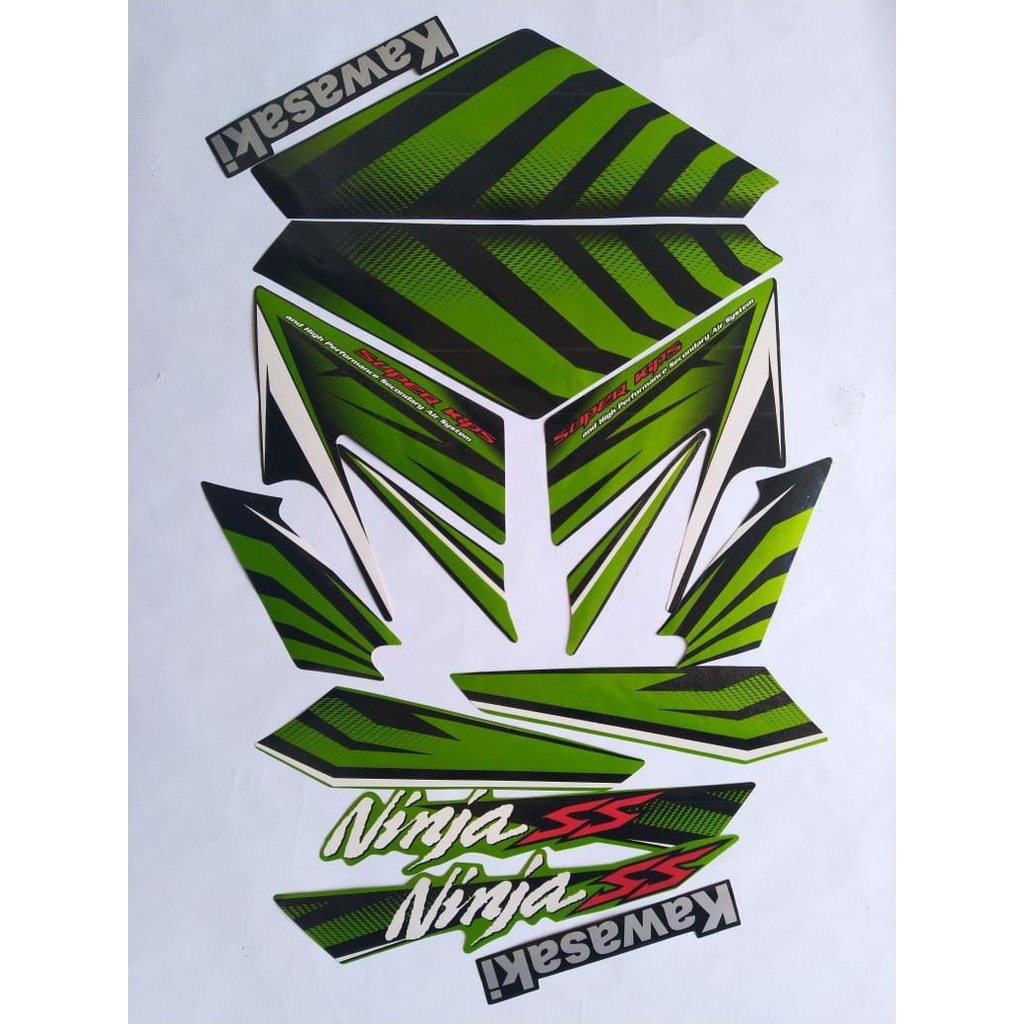 stiker striping kawasaki ninja ss 2015 hijau