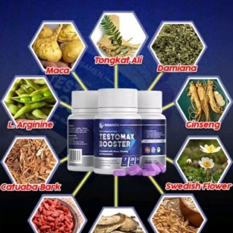 TESTOMAX BOOSTER ORIGINAL 100% ASLI HERBAL ALAMI MALAYSIA BPOM SUPLEMEN PRIA TESTO MAX BERKUALITAS T