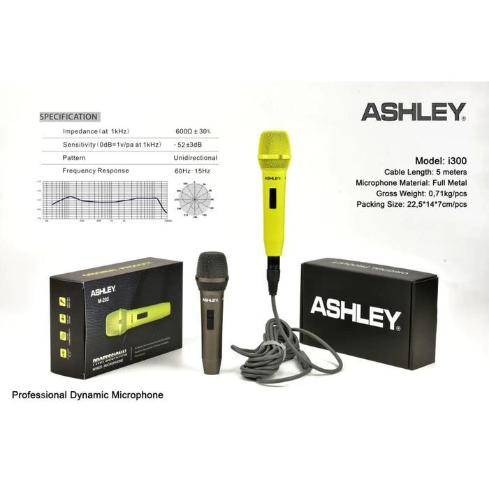 Mikrofon Dynamic Ashley M 202 Microphone kabel Ashley Original