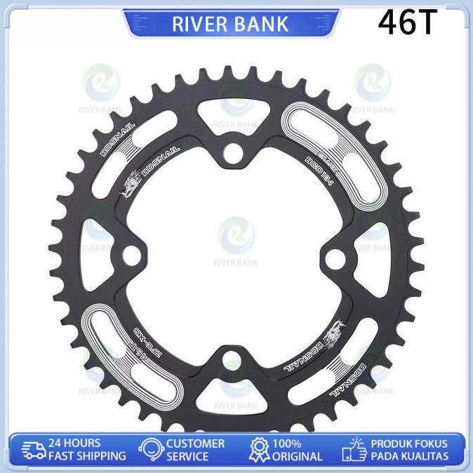 Chainring Snail BCD 104 Narrow Wide 44T 46T 48T 50T Bulat Untuk Single Chainring