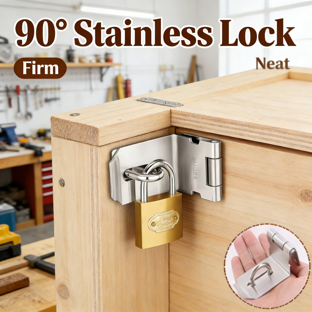 Gembok SUS 4/5 Inch Slot Kunci Siku Kecil Grendel Pintu grendel pintu