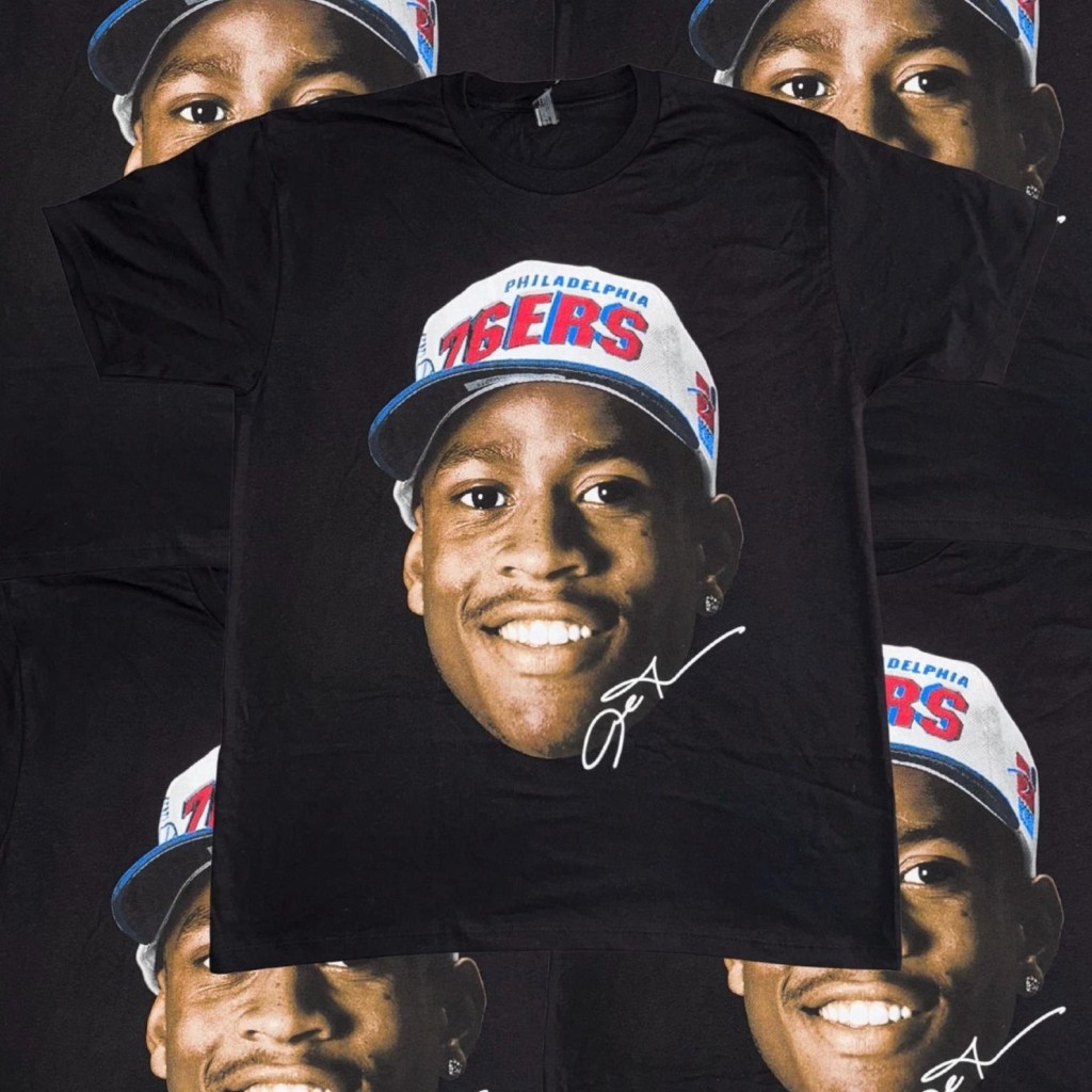 Allen Iverson Vintage Bootleg Kaos: 90s Retro Basket Kaos