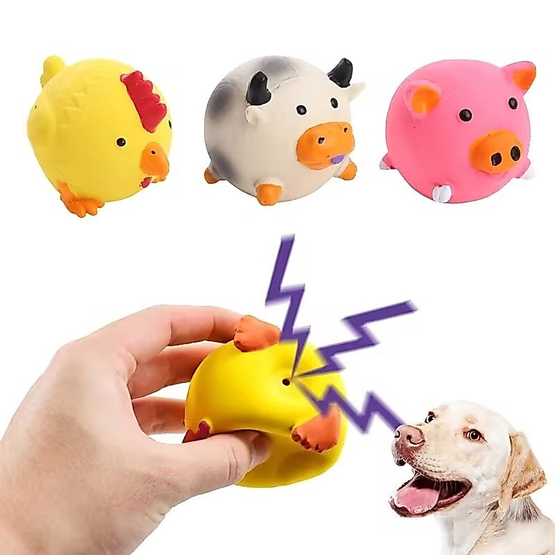 Mainan Suara untuk Anjing Peliharaan, Mainan Kunyah Anjing yang Tahan Lama, Mainan Berbentuk Babi, S