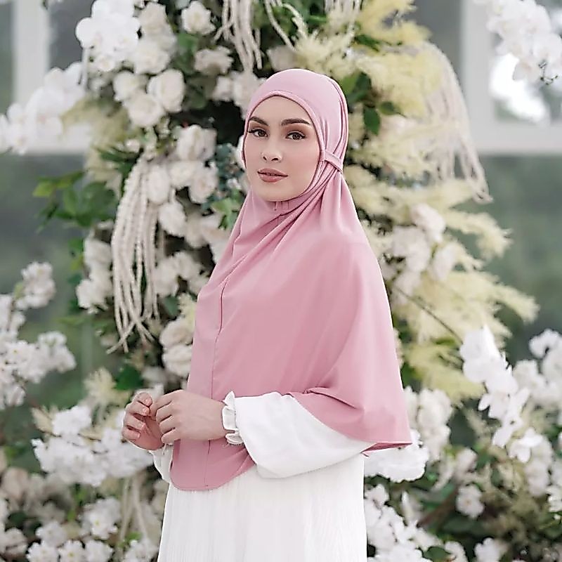 Hijab Mandjha Pleasant Pink by Ivan Gunawan - Jilbab Hijab Bergo Original Mandjha