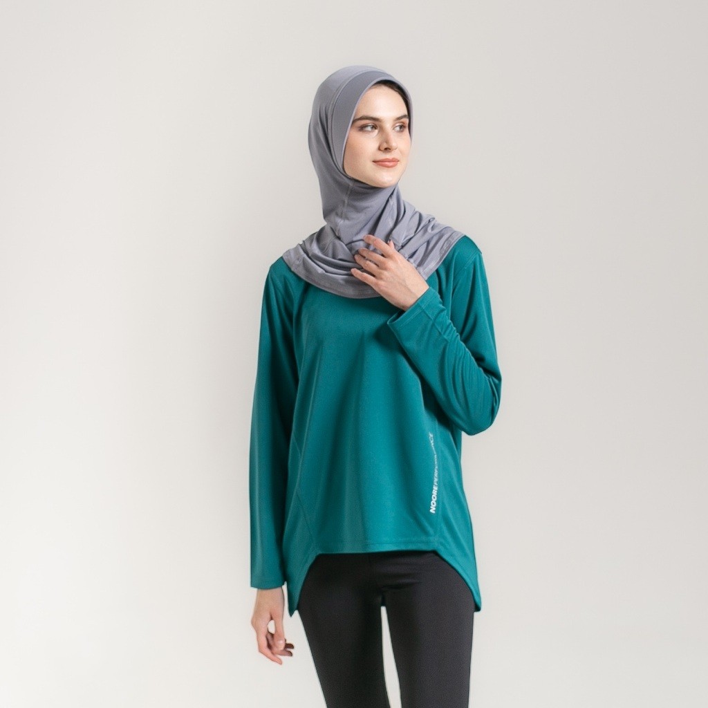 NOORE SPORT HIJAB - Noore - Barklay - Pro Top Baju Olahraga Wanita - Lightweight Quick Dry Breathabl