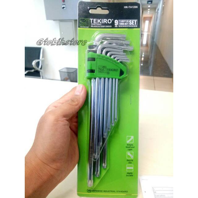 TEKIRO Kunci L Bintang lubang Set 9pc Lubang / Tekiro L bintang bolong / L bintang berlubang Origina