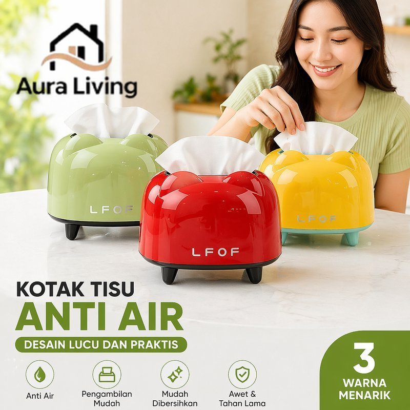 Kotak Tisu Meja Bentuk Kucing Lucu Plastik Abs Glossy Dekorasi Rumah Anti Debu