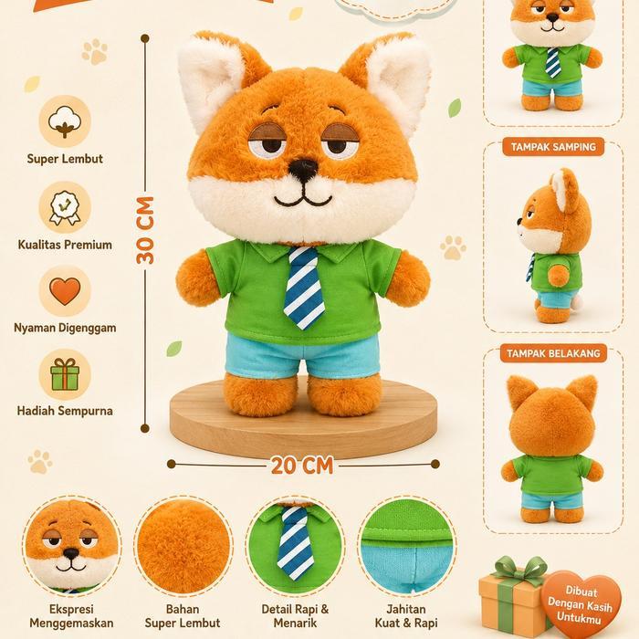 [New Arrival] BONEKA PLUSH ZOOTOPIA Judy | Bunny Nick | Benjamin Clawhauser Boneka Lembut untuk Anak