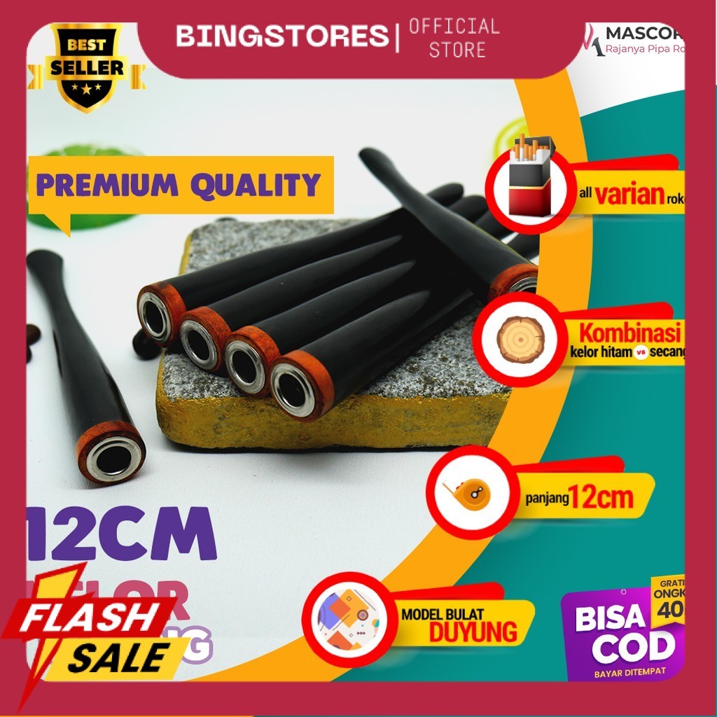 once pipa rokok kayu kelor hitam kombinasi secang bukan pipa rokok gading gg MSR