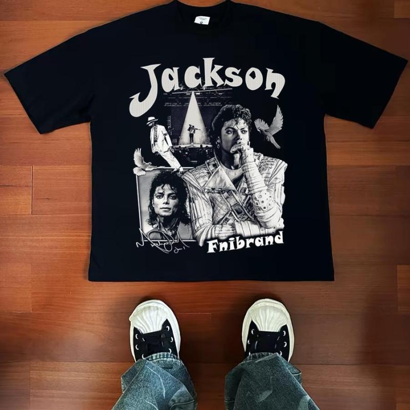 Kaos Oversized 100% Katun Murni Sablon Tidak Luntur Ready Stock Kirim Hari Ini COD Michael Jackson, 