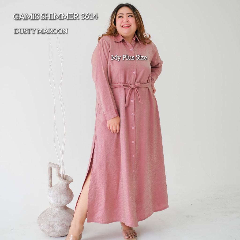 Gamis Shimmer Jumbo Wanita 3614, Ld 130 & 145 cm