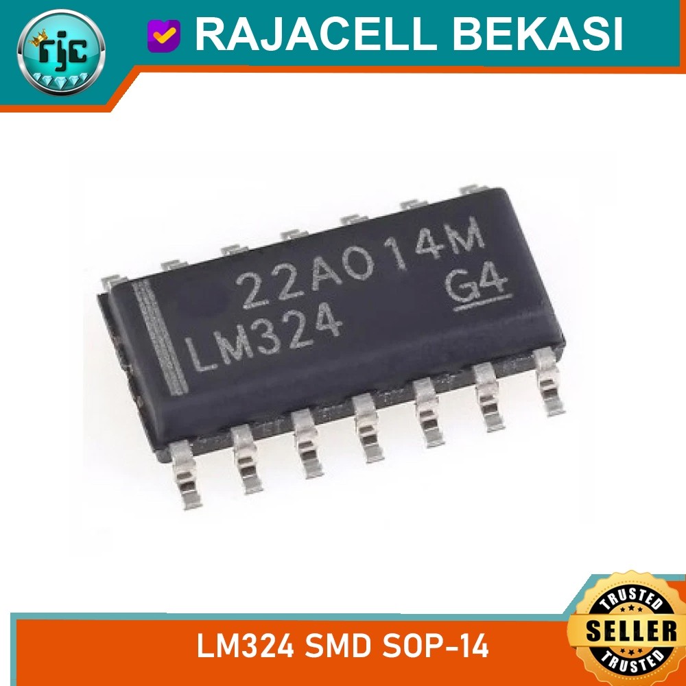 RJC IC LM324 SOP-14 SMD Quad Operational Amplifier Op-Amp 32V Low Power Quad OpAmp Original