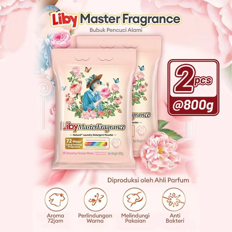 LIBY Deterjen Bubuk Laundry Powder Detergent Pouch (800gr) | Deterjen Bubuk