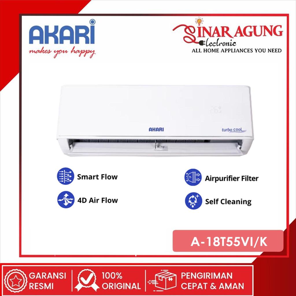 AKARI A-18T55Vi/k AC SPLIT  INVERTER 2 PK TURBO COOL R32 ORIGINAL