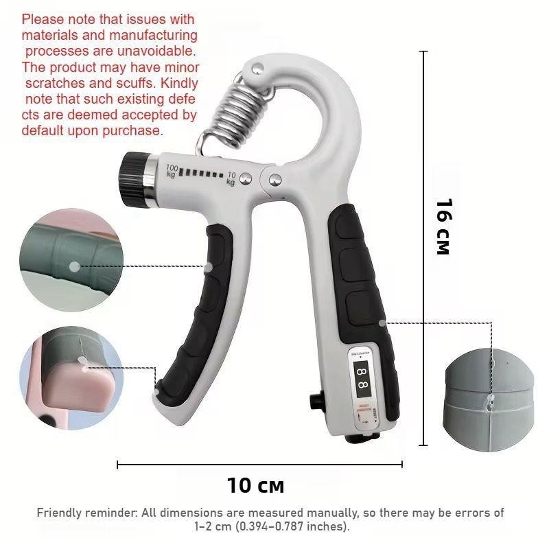 Handgrip Hand Grip Adjustable 10-100Kg Hitung Otomatis With Counter 10 - 100 Kg