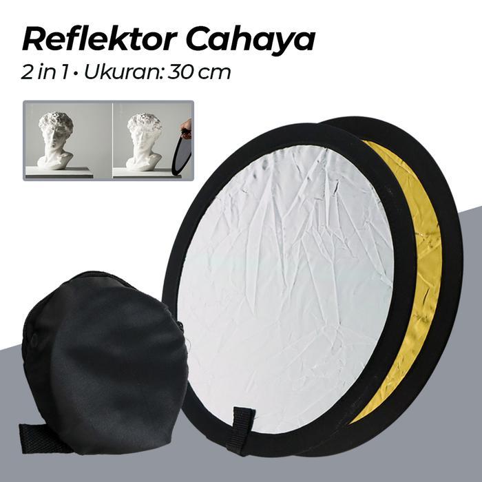 Reflektor Pemantul Cahaya 2 in 1 Gold Silver | Reflektor Cahaya | Reflektor Foto Studio | Reflector 