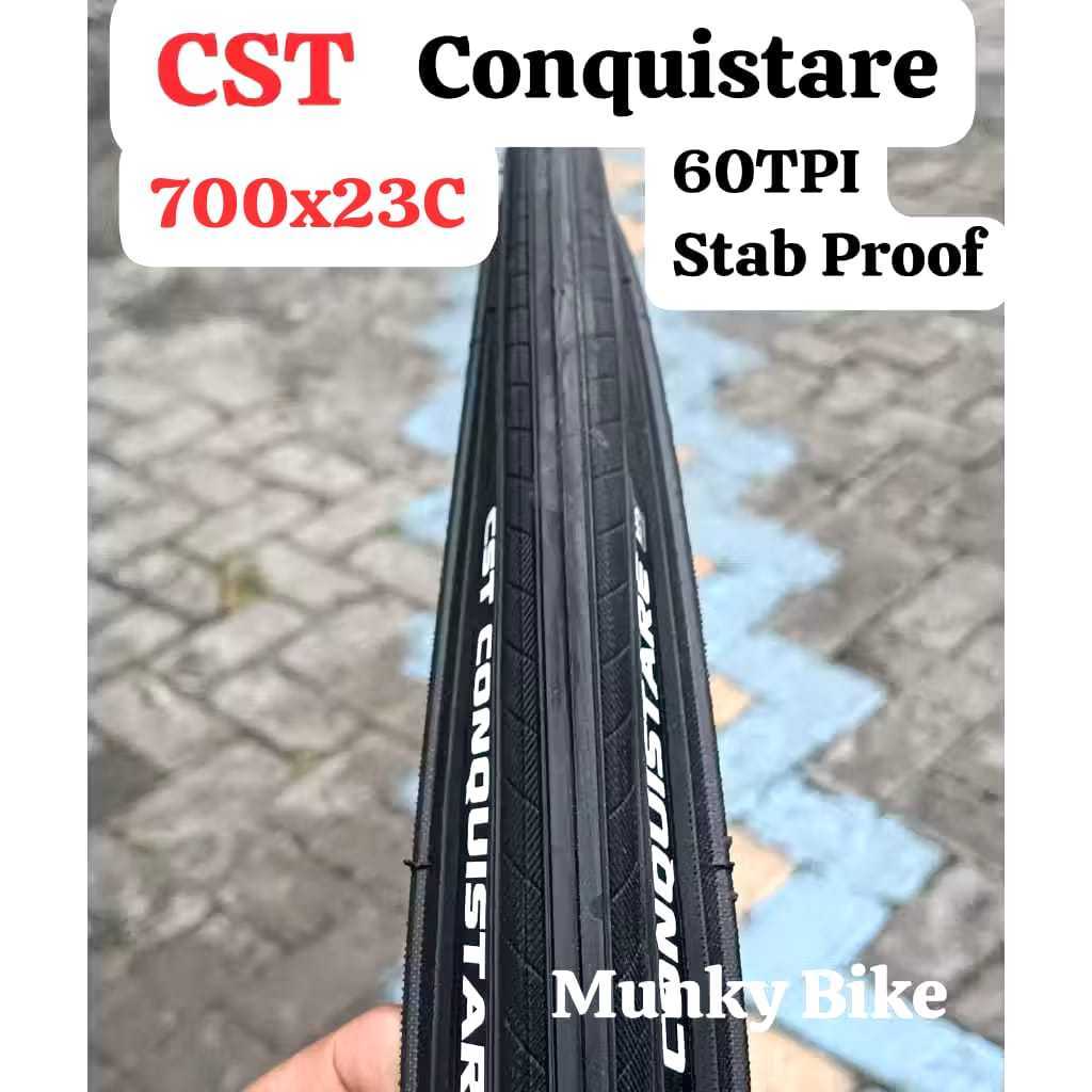 Foto Ban Luar CST Conquistare 700x23C Non Foldable Sepeda Roadbike RB 700c x 23C