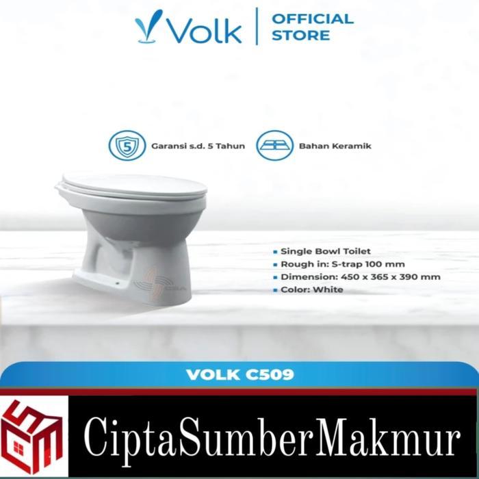 CLOSET DUDUK SIRAM VOLK C509 / C507  (Gojek & Gosend ONLY)