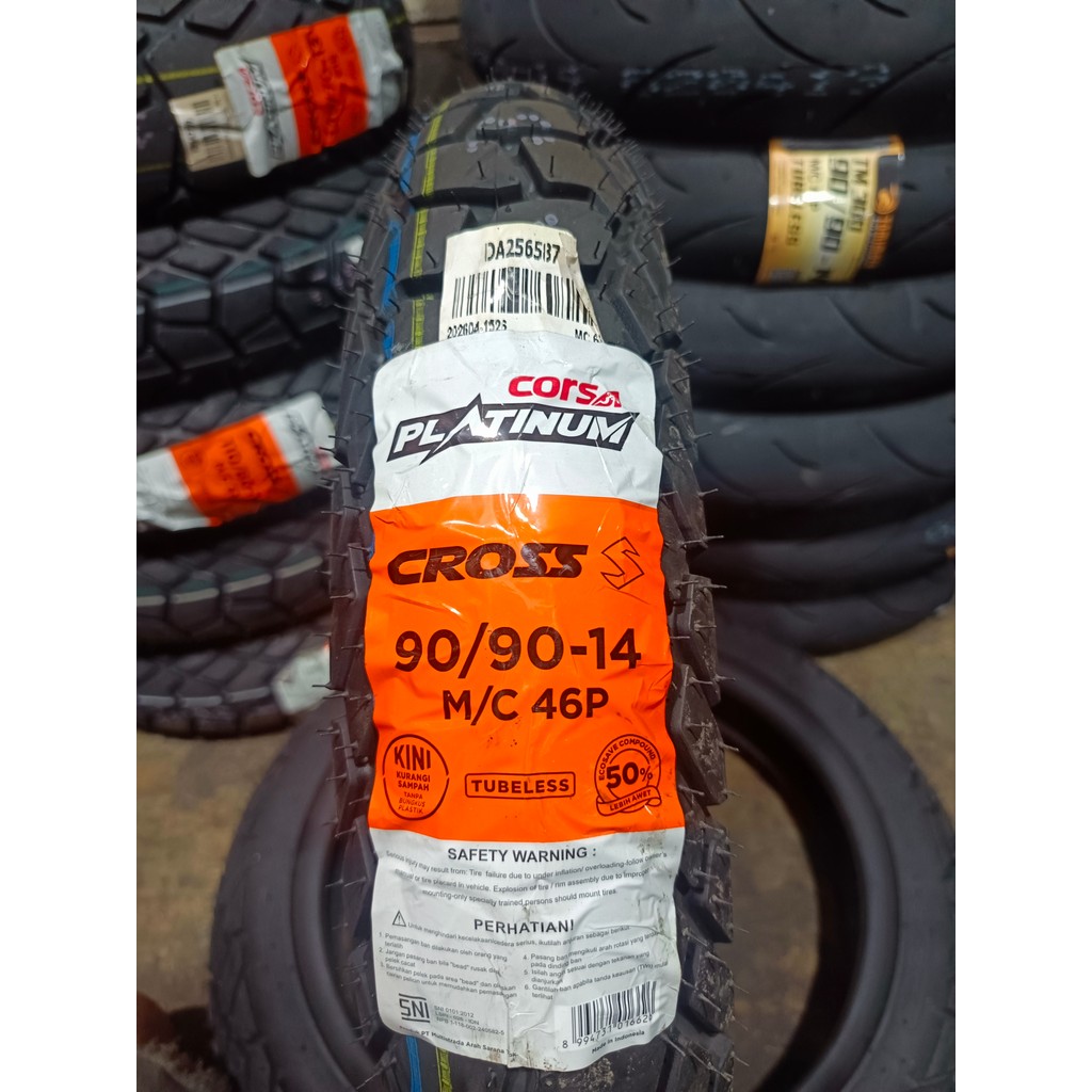 BAN CORSA CROSS S 90/90-14 TUBELESS PRODUKSI TERBARU CORSA CROSS-S