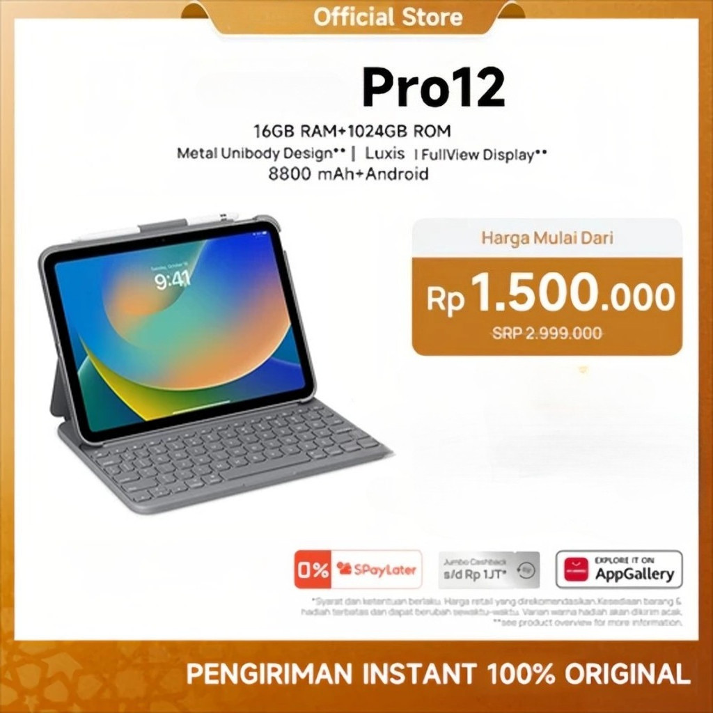infxis Tablet Pro12 (16GB+1024GB)11.6inch"lPS Screen Tablet Android15 8800 mAh Dual Sim CardadvanTab