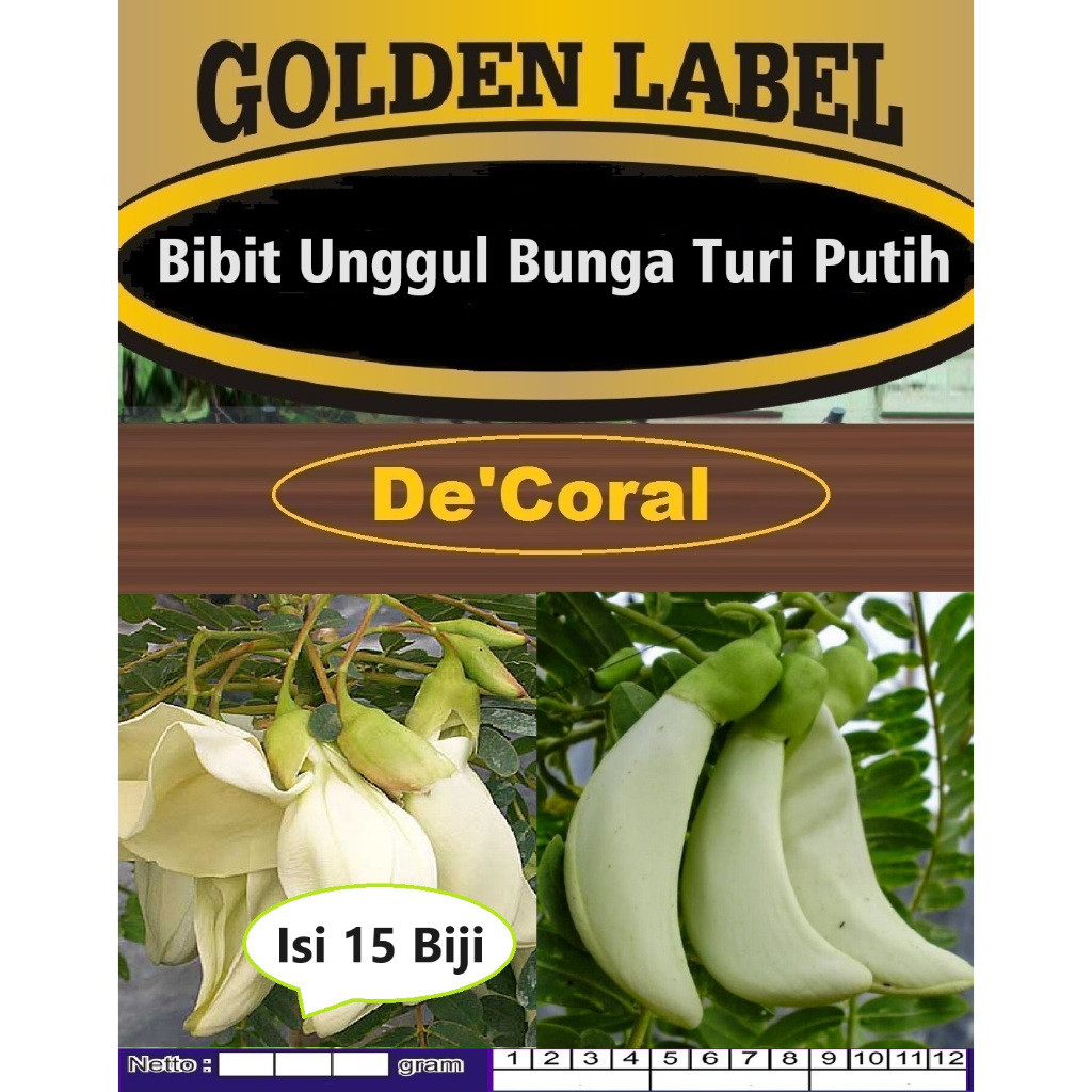 Bibit Unggul Bunga Turi Putih | Biji Benih Kembang Turi | Bunga Turi