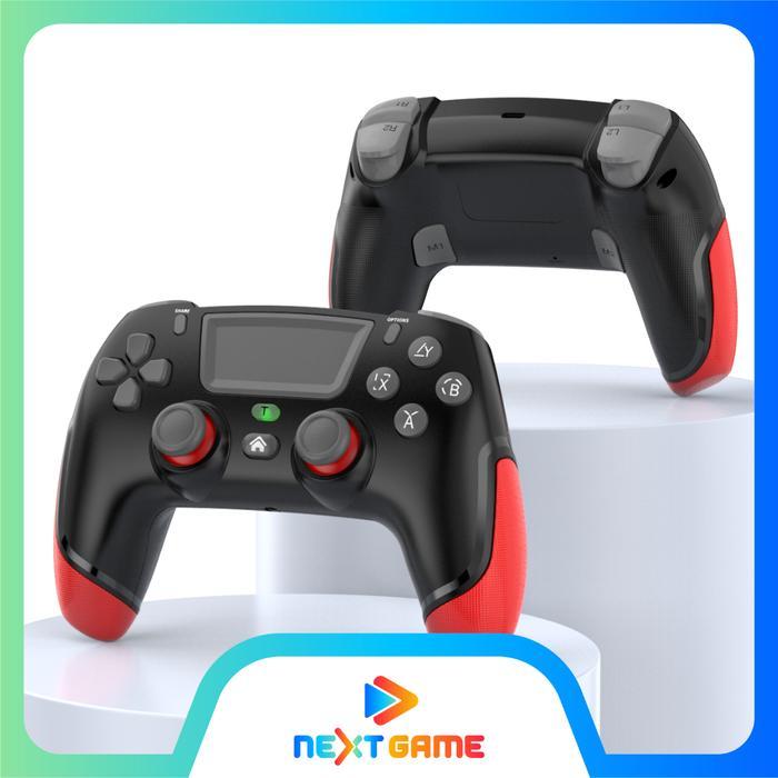 BSP P06 Wireless Gaming Joystick Stick PS3 PS4 Switch PC IOS Android - Hitam Merah