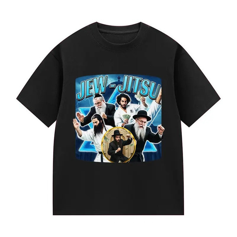 Mode Cetak Jew-Jitsu Jewish Judo Karate Kaos Cetak Meme Lucu Pakaian Pria Vintage Kaos Fashion Kaos 