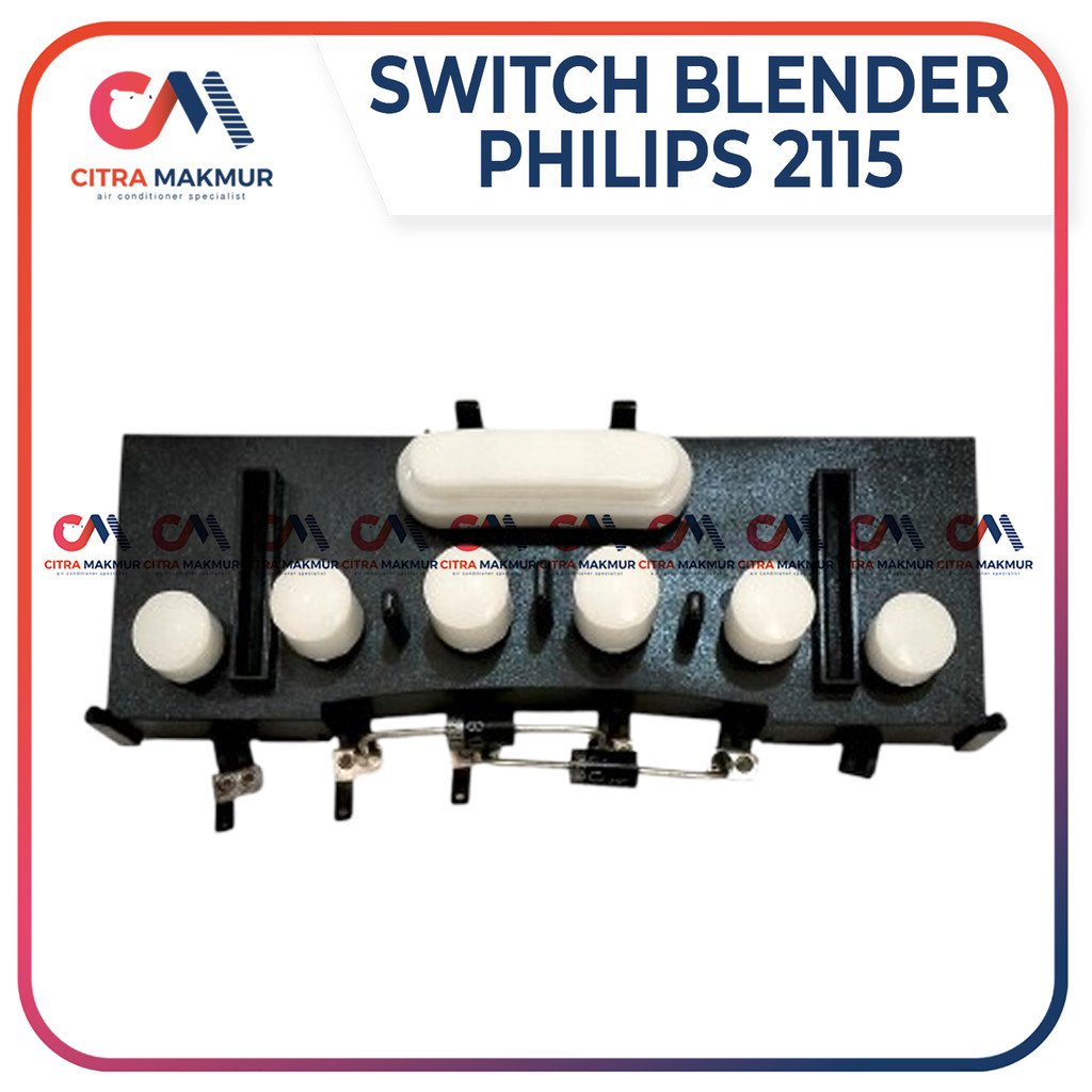 Switch Blender Philips Hitam Tombol Piano Saklar HR 2115 2116 2071 2061 Philip Tebal Tanpa Kabel
