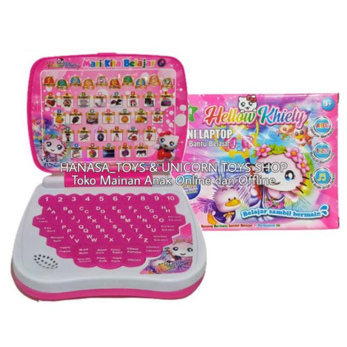 Mainan Laptop Edukasi Dua Bahasa Favorit Anak Prasekolah - Pink Hello Kitty