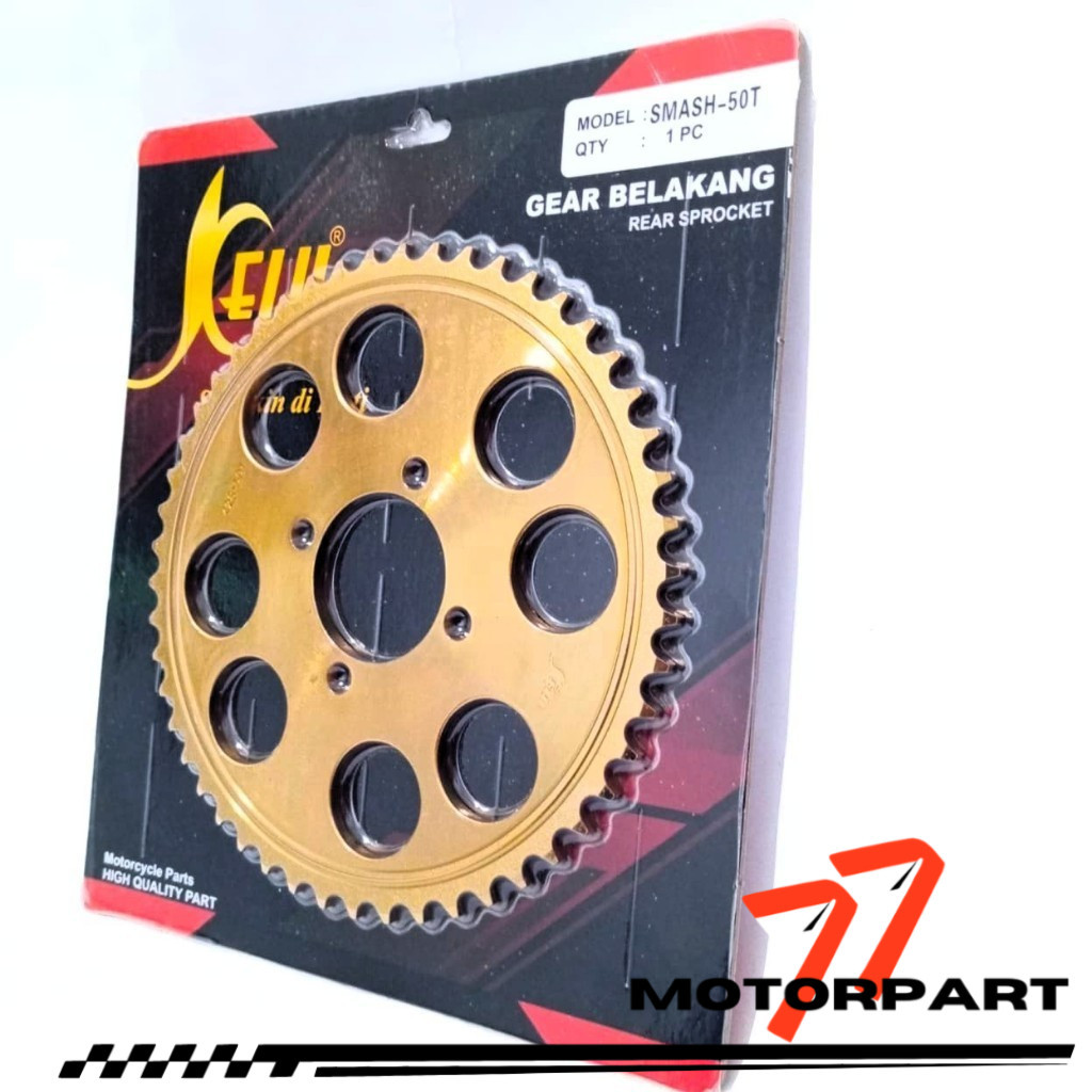 GEAR BELAKANG SMASH 50T KEIJI GOLD GIR BELAKANG GER