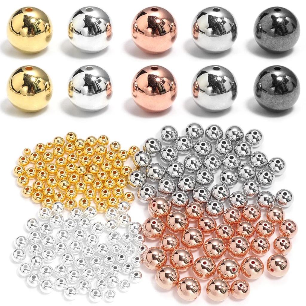 20-500pcs/Lot Round CCB Beads For Jewelry Making Accessories Loose Spacer Beads CCB Ball Bead Y Brac