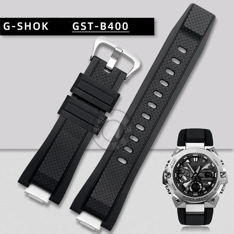 Rubber Watband For G-SHOCK C-asio GST-B400BD/AD Heart of Steel Series GST-B400 Mofied Waterproof Spo